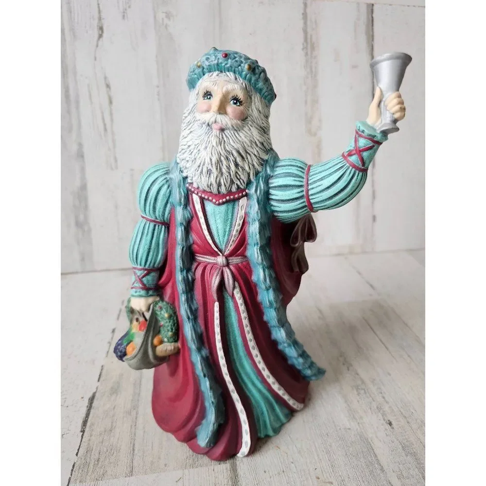Vintage ceramic Santa Bell fruit traditional‎ Victorian Xmas decor